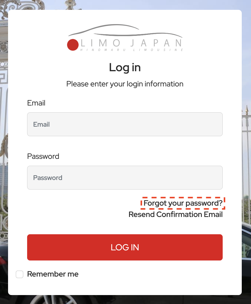 Select “Forgot your password?” on the login screen